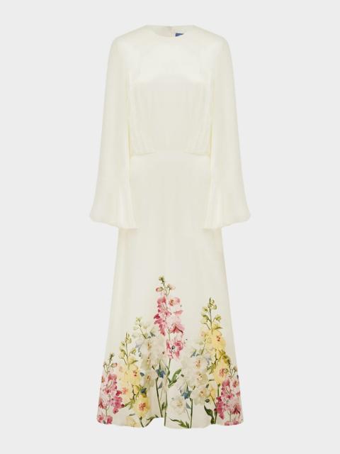 LEO LIN Kinsley Bell-Sleeve Floral Maxi Dress