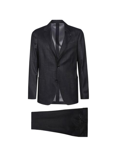 LARDINI notched-lapels suit
