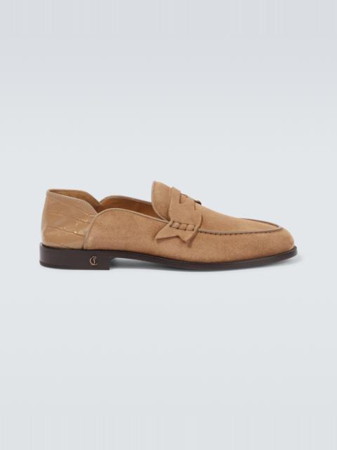 Christian Louboutin Penny No Back suede loafers