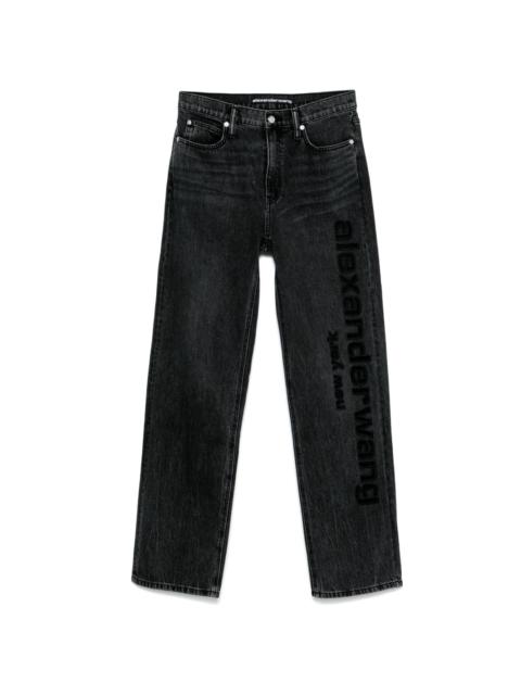 Alexander Wang cut out-logo jeans