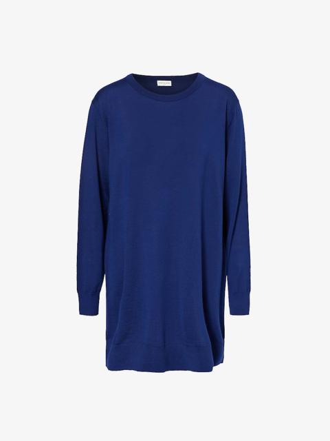 Dries Van Noten Brushed-texture relaxed-fit wool jumper