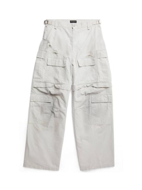 BALENCIAGA Men's Large Cargo Pants in Light Grey