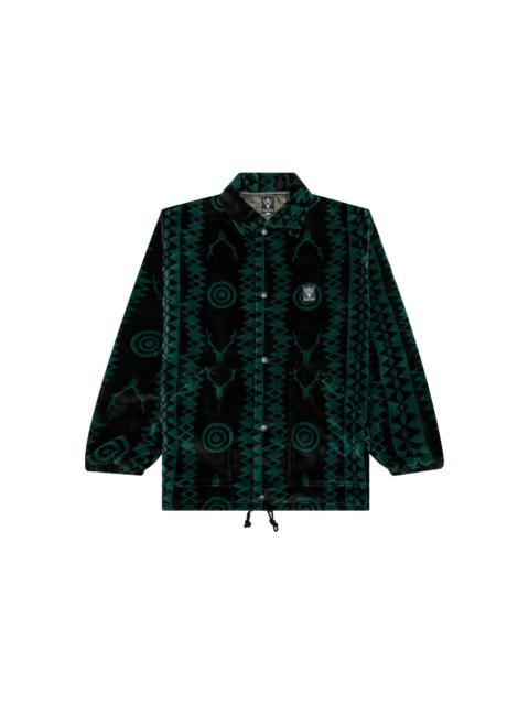 South2 West8 deer-pattern coach shirt jacket
