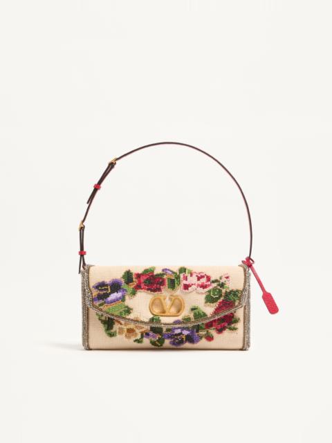 Valentino VALENTINO GARAVANI DEVAIN EMBROIDERED SMALL SHOULDER BAG