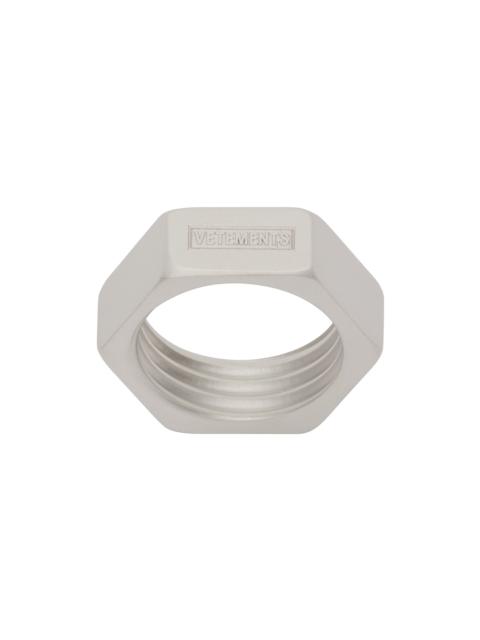 VETEMENTS Silver Thin Nut Ring
