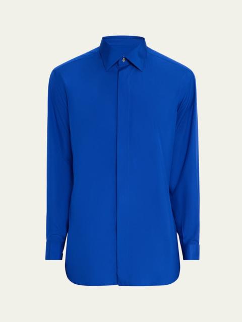 Brioni Men's WWX 80th Anniversary Silk Covered-Placket Sport Shirt