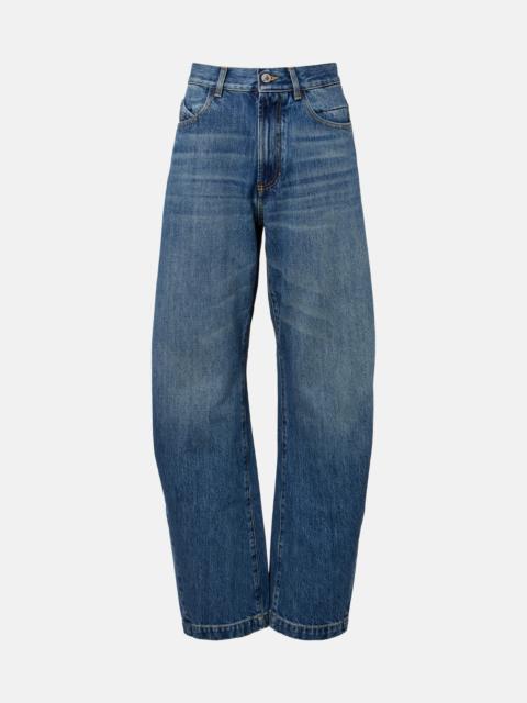 THE ATTICO Mid-rise barrel-leg jeans