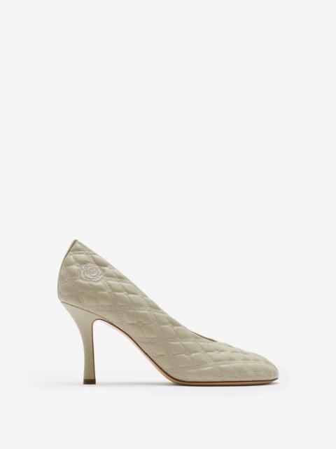 Leather Baby Quilt High Pumps