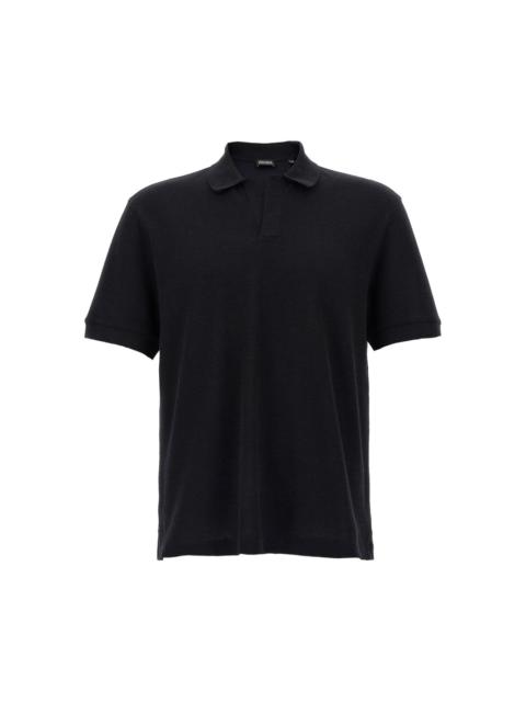 ZEGNA v-neck polo shirt