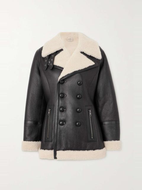 Double-breasted shearling jacket