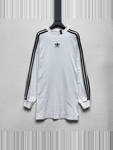 BALENCIAGA Balenciaga Triple Stripe Distressed Sweater