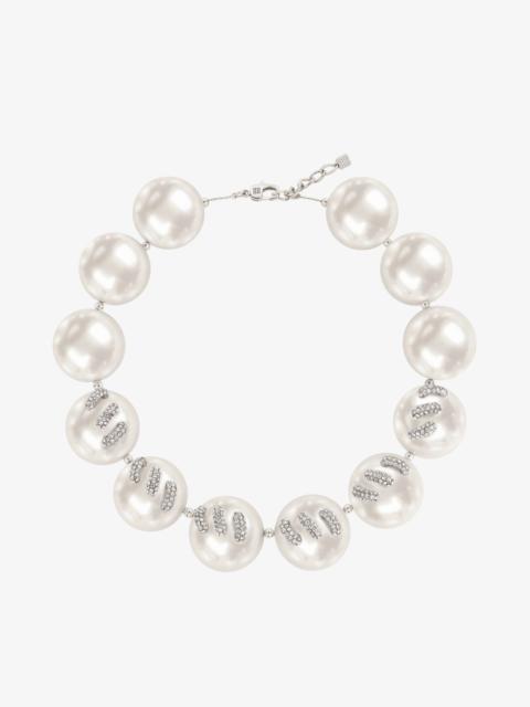 Givenchy STITCH NECKLACE IN PEARLS WITH CRYSTALS