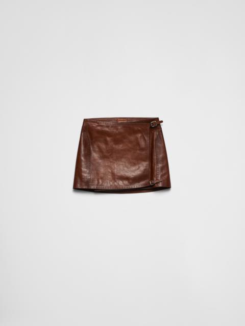 Prada Leather miniskirt