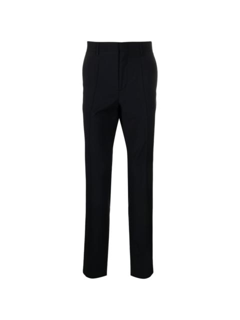 tailored wool-blend tapered trousers