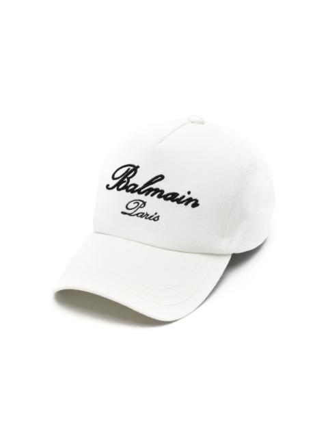 Balmain Signature logo-embroidered cap