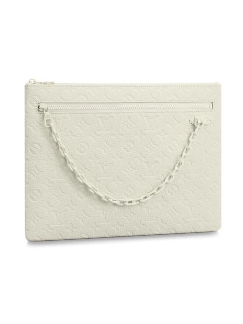 Louis Vuitton Louis Vuitton A4 Pouch Monogram White