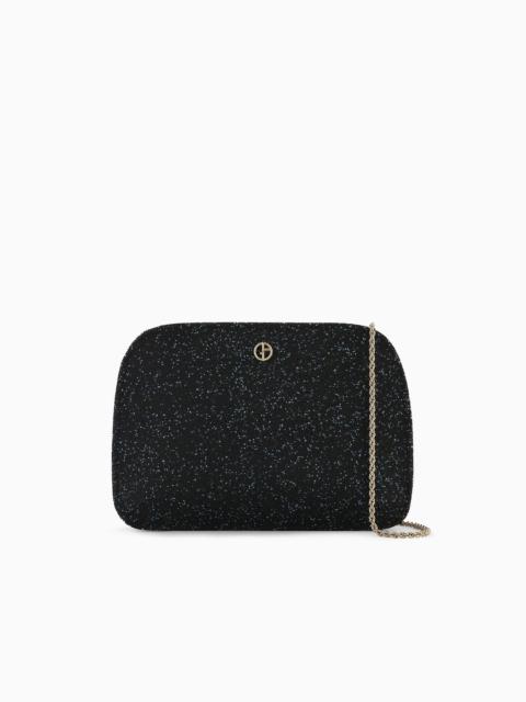 GIORGIO ARMANI La Prima patent leather and rhinestone clutch bag