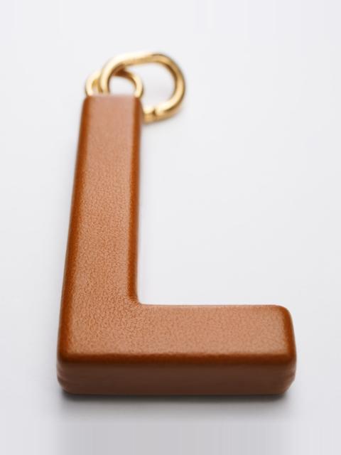 CELINE ALPHABET CHARMS L LETTER IN LAMBSKIN AND BRASS WITH GOLD FINISH