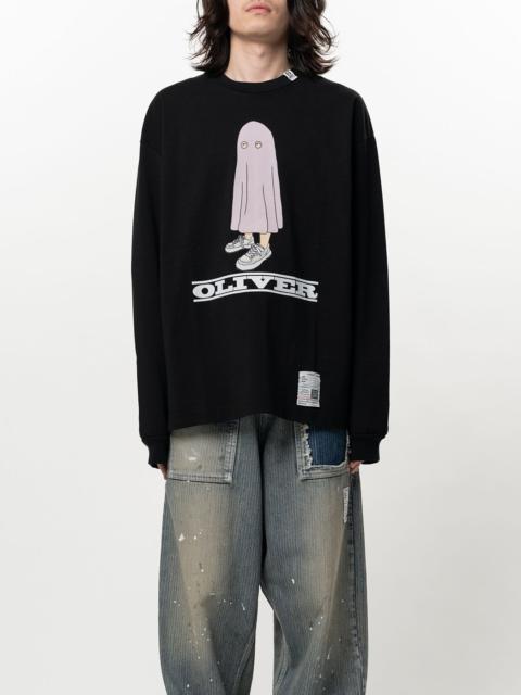 Maison MIHARAYASUHIRO OLIVER Printed Long Sleeve T-shirt