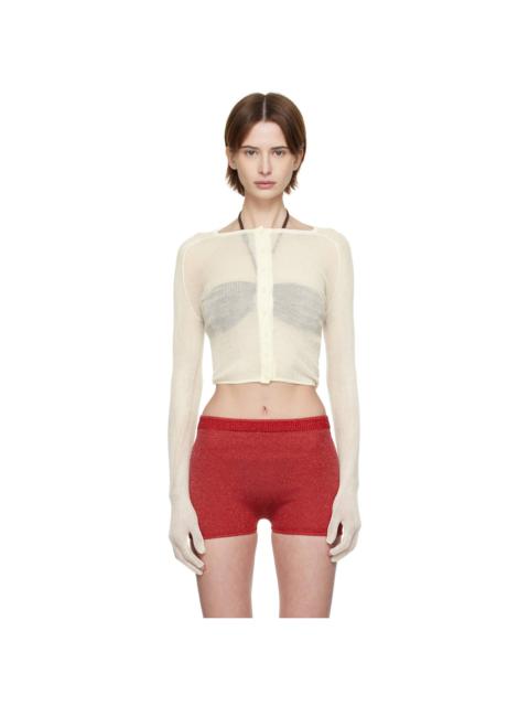 ISA BOULDER SSENSE Exclusive Off-White Enter Cardigan