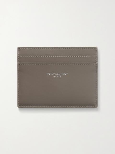 SAINT LAURENT Logo-Print Leather Cardholder