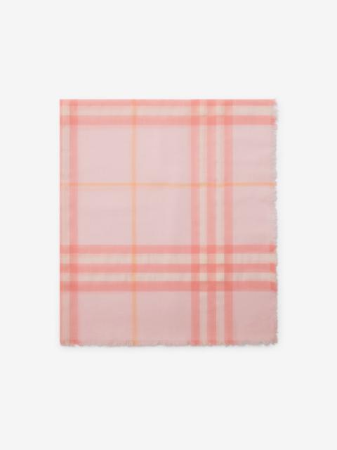 Burberry Wide Check Wool Scarf
