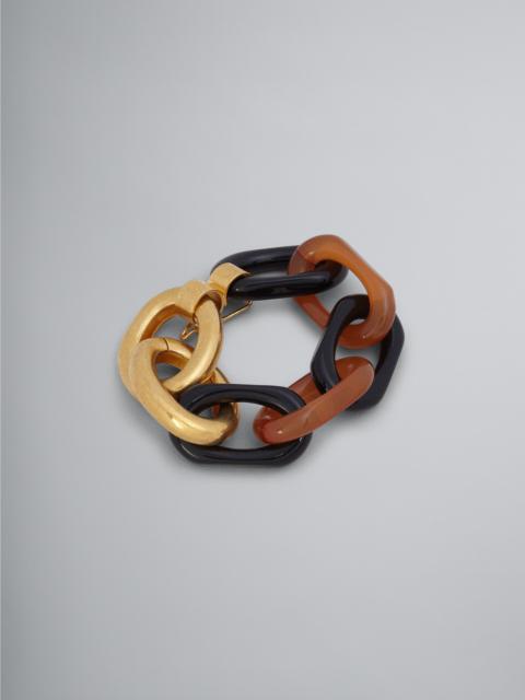 Marni VERTIGO BRACELET IN GREY RESIN AND METAL