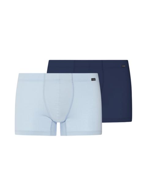 HANRO Cotton Essentials 2-Pack Cotton Boxer Briefs With Covered Waistband
