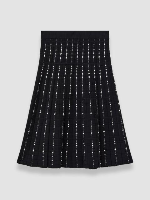 JOSEPH Fragmented Stripes Knee Length Skirt