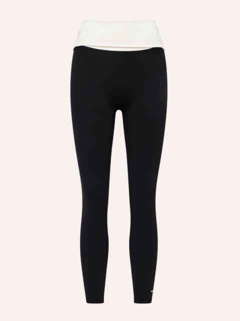 P.E NATION FOLD OVER FULL LENGTH LEGGING IN BLACK & WHISPER WHITE