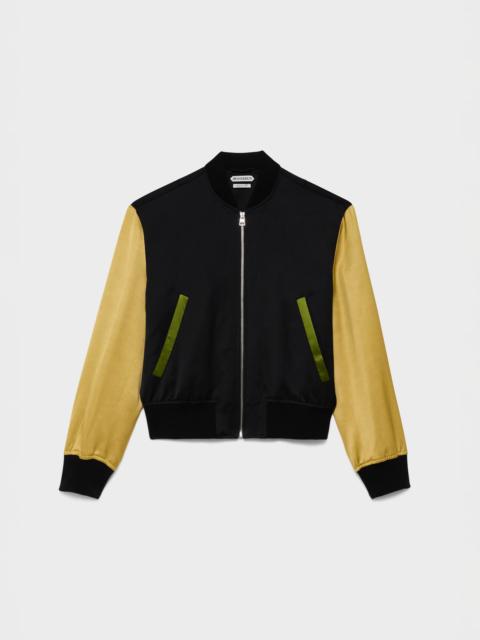JW Anderson MENS SATIN BLOUSON IN BLACK & MULTI