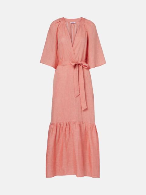 ERES Audacieuse belted linen midi dress