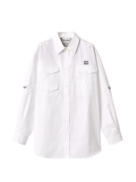 Miu Miu logo-embroidered shirt