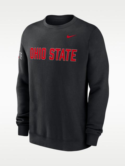 Nike Ohio State Sideline Club Men's Nike College Pullover Crew