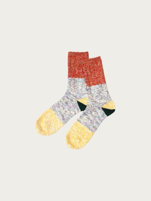 Kapital 60 Yarns 2 TONES HEEL Socks - Yellow