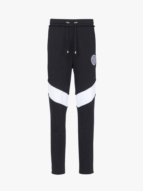 Black and white eco-designed sweatpants