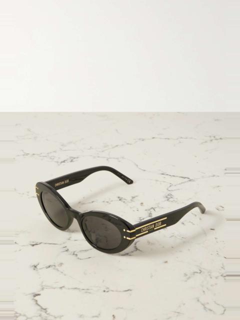 Dior DiorSignature B3U cat-eye acetate and gold-tone sunglasses