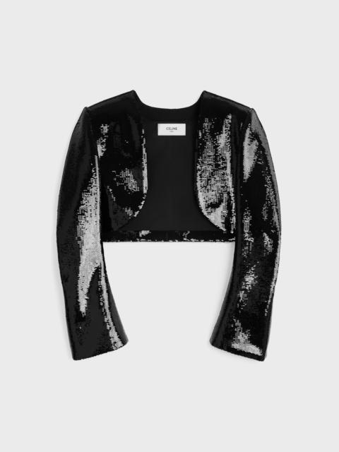 CELINE embroidered bolero jacket IN wool gabardine