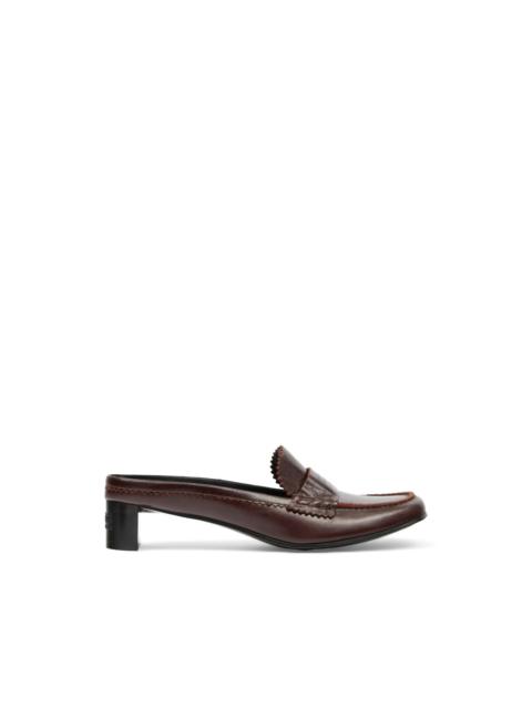 MM6 Maison Margiela swing toe penny leather slippers