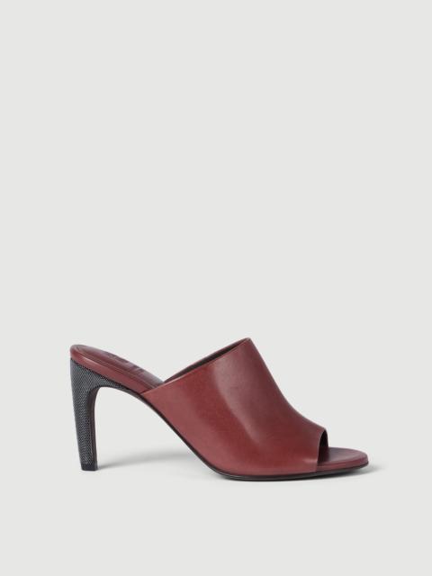 Brunello Cucinelli Classic leather heels with precious details
