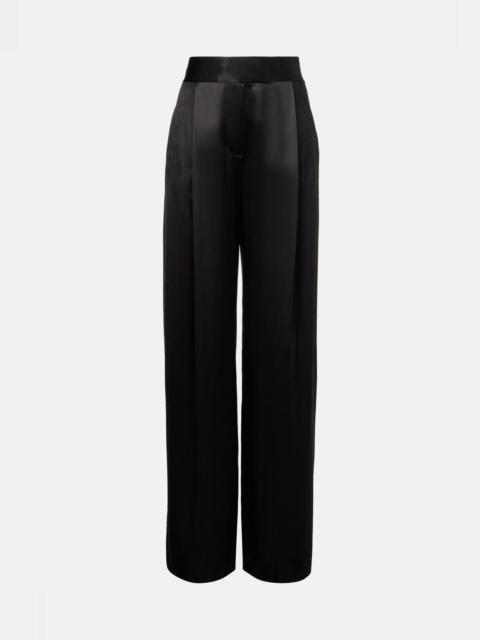 THE SEI High-rise silk wide-leg pants