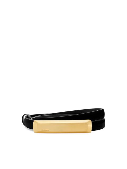 PATENT LEATHER 15 MM BAR BELT