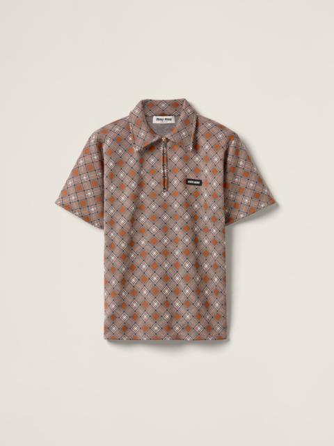 Miu Miu Silk knit polo shirt