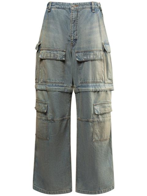 Denim cargo jeans