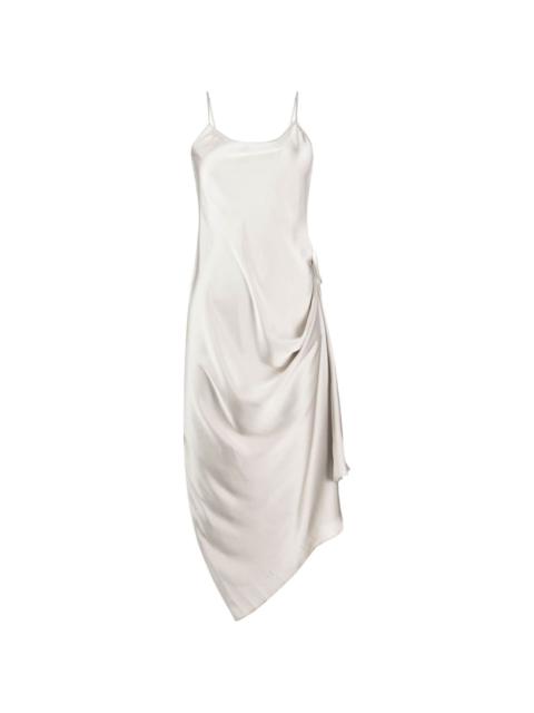 LOW CLASSIC asymmetric satin slip dress