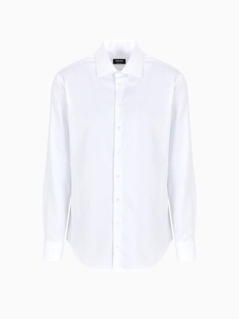 Regular-fit shirt made from micro-woven cotton