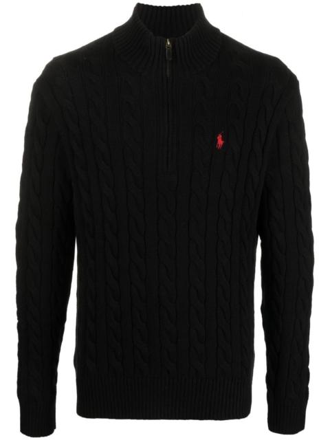 Polo Ralph Lauren cable-knit half-zip jumper