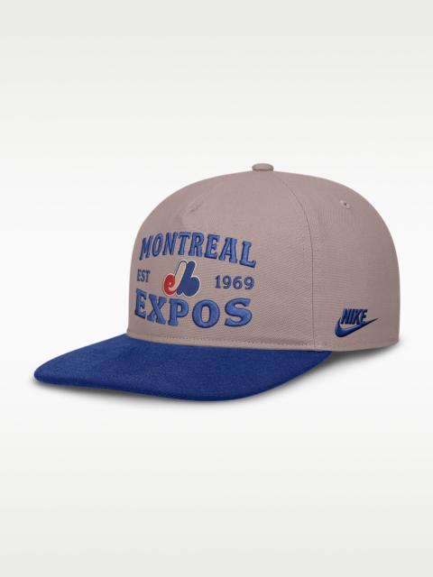 Nike Montreal Expos Cooperstown Pro Men's Nike MLB A-Frame Adjustable Hat