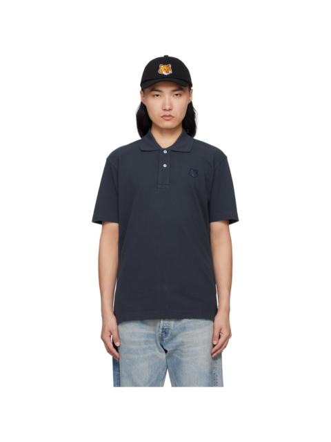 Maison Kitsuné Navy Bold Fox Head Patch Comfort Polo