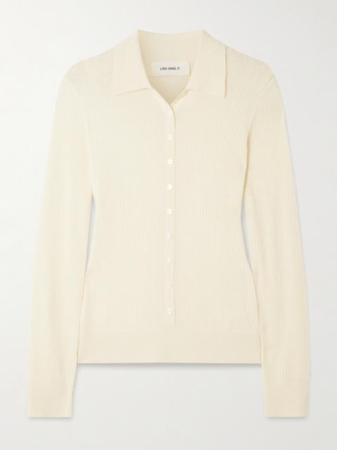 LISA YANG Agata Ribbed Cashmere Cardigan